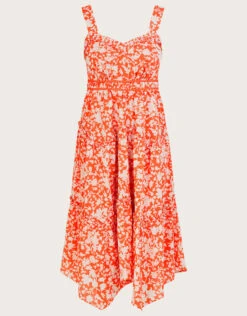 MONSOON Myra Hanky Hem Dress Orange -Amour Fashion 01 54279415 5