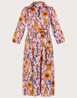 MONSOON Leilah Shirt Dress In Linen Blend Pink -Amour Fashion 01 54280121 5