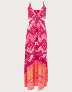 MONSOON Bandhani Dye Print Maxi Dress In LENZING™ ECOVERO™ Pink -Amour Fashion 01 54283310 5
