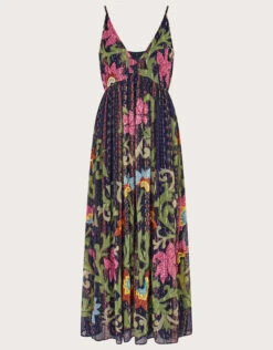 MONSOON Helen Embellished Maxi Dress In Recycled Polyester Black -Amour Fashion 01 54291001 5