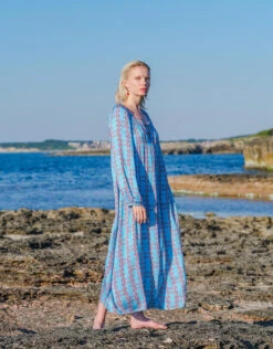 DEEBA Oozie Print Dress Blue -Amour Fashion 01 54292502 5