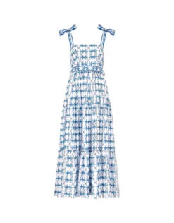 DEEBA Willa Print Tiered Dress White -Amour Fashion 01 54295413 2