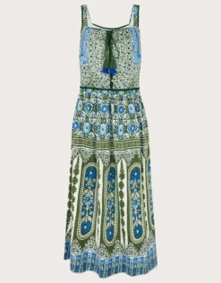 MONSOON Heritage Print Lace Trim Dress Green -Amour Fashion 01 54312699 5