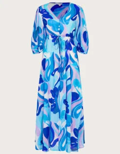 MONSOON Swirl Print Maxi Dress Blue -Amour Fashion 01 54314102 5