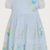 MONSOON Baby Embroidered Flower Dress Blue -Amour Fashion 01 61200702 2
