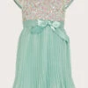 MONSOON Baby Disco Sequin Pleated Dress Green -Amour Fashion 01 61300409 2