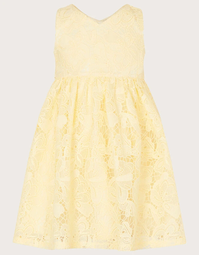MONSOON Baby Lace Dress Yellow 3 MONSOON Baby Lace Dress Yellow