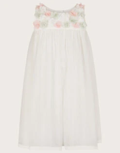 MONSOON Baby Fiona 3D Flower Swing Dress Ivory -Amour Fashion 01 61301326 2