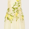 Baby Rose Embroidered Dress Yellow -Amour Fashion 01 61301556 2