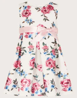 Amour Fashion 10 Baby Pansy Foil Scuba Dress Ivory