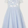 MONSOON Baby Emmy Embroidered Party Dress Blue -Amour Fashion 01 61302302 2