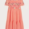 MONSOON Embroidered Tulle Dress Orange 1 MONSOON Embroidered Tulle Dress Orange -Amour Fashion 01 61400510 2