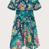 MONSOON Patchwork Print Hanky Hem Dress Teal -Amour Fashion 01 61409040 2