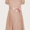 MONSOON Gilded Rose Pleated Party Dress Pink -Amour Fashion 01 61508012 2