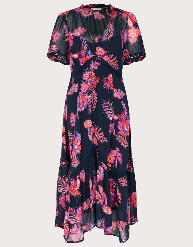 MONSOON Finn Hanky Hem Dress In Sustainable Viscose Blue 7 MONSOON Finn Hanky Hem Dress In Sustainable Viscose Blue - Image 5