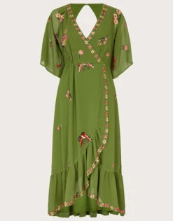 MONSOON Renee Wrap Dress Green -Amour Fashion 01 64024207 5