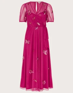 MONSOON Allie Wrap Dress Pink -Amour Fashion 01 64024810 5