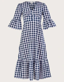 MONSOON Gingham Dress Blue -Amour Fashion 01 64033361 5
