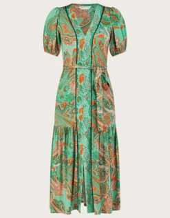 MONSOON Skye Scarf Print Dress Green -Amour Fashion 01 64072607 5