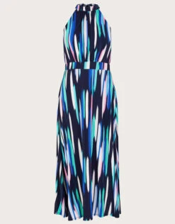 MONSOON Holly Print Halter Neck Maxi Dress Blue -Amour Fashion 01 64074761 5