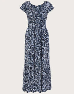 MONSOON Gio Print Shirred Dress Black -Amour Fashion 01 64074801 5