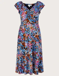 MONSOON Twist Detail Ditsy Print Jersey Dress Blue 11 MONSOON Twist Detail Ditsy Print Jersey Dress Blue -Amour Fashion 01 64159761 5