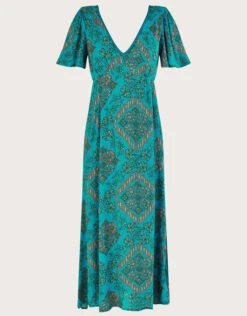 MONSOON Print Midi Dress Blue -Amour Fashion 01 64177680 5