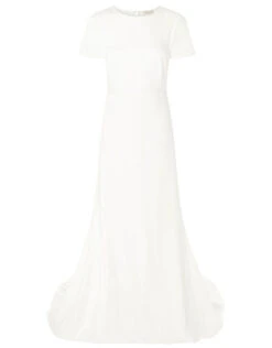 MONSOON Shauna Crepe And Lace Bridal Dress Ivory -Amour Fashion 01 95192046 4