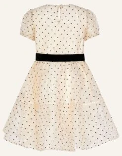 MONSOON Flock Spot Print Dress Ivory -Amour Fashion 02 31304426 3