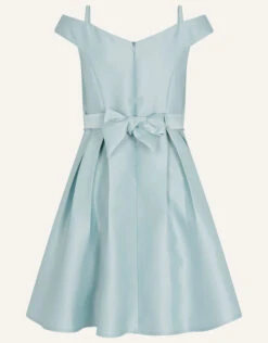 MONSOON Duchess Twill Bardot Prom Dress Green -Amour Fashion 02 31900407 3