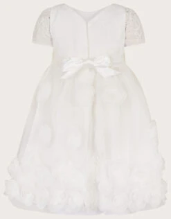 MONSOON Baby 3D Roses Christening Dress White -Amour Fashion 02 41311328 3