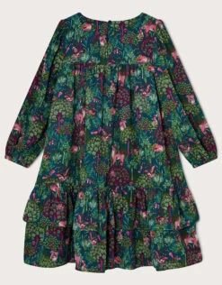 MONSOON Woodland Deer Scene Long Sleeve Dress Green -Amour Fashion 02 41421107 3