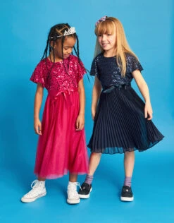 MONSOON Cape Sleeve Diamond Sequin Keita Dress Blue -Amour Fashion 02 41518706 6