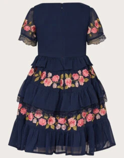 MONSOON Mariella Embroidered Tiered Dress Blue -Amour Fashion 02 41522506 3