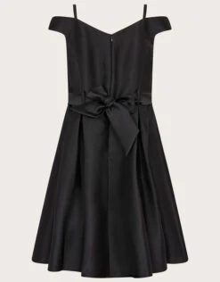 MONSOON Duchess Twill Bardot Prom Dress Black -Amour Fashion 02 41904622 3