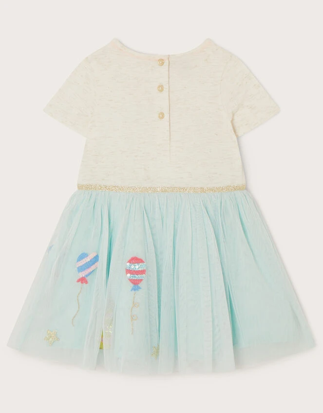 MONSOON Baby Celebration Disco Dress Blue 4 MONSOON Baby Celebration Disco Dress Blue - Image 2