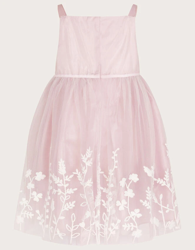 MONSOON Baby Meadow Border Tulle Dress Pink 4 MONSOON Baby Meadow Border Tulle Dress Pink - Image 2