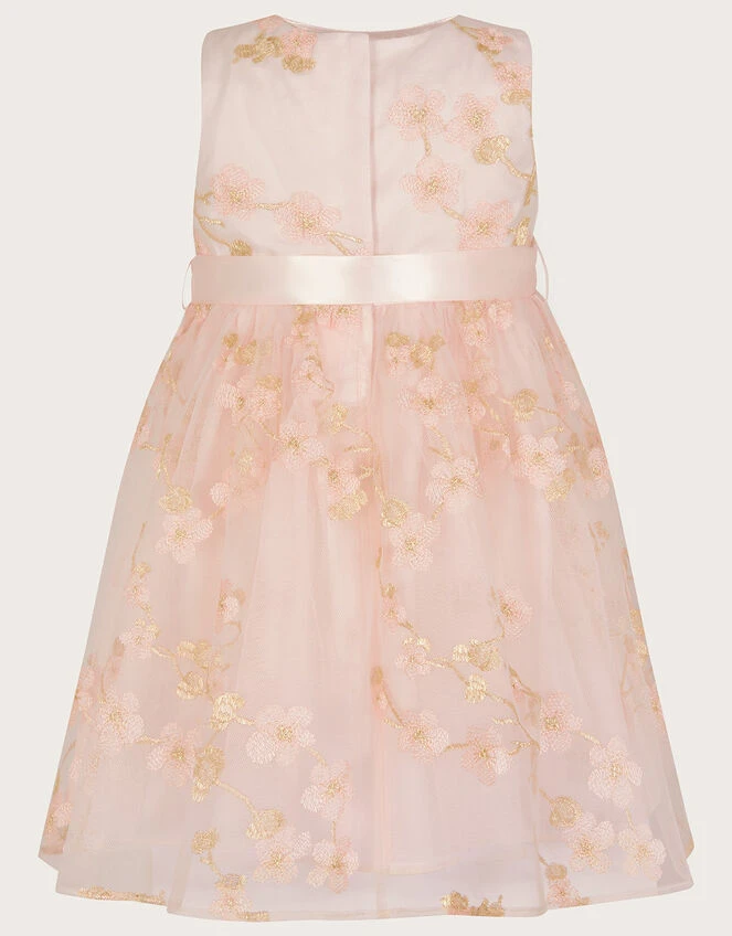 Baby Blossom Flower Lace Dress Pink 4 Baby Blossom Flower Lace Dress Pink - Image 2
