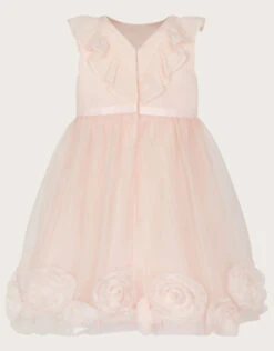MONSOON Baby Chiffon 3D Roses Dress Pink -Amour Fashion 02 51513012 3