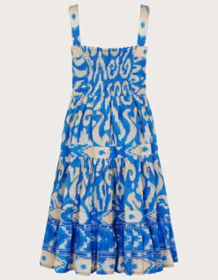 MONSOON Mini Me Ikat Print Beach Dress Blue -Amour Fashion 02 51632602 3