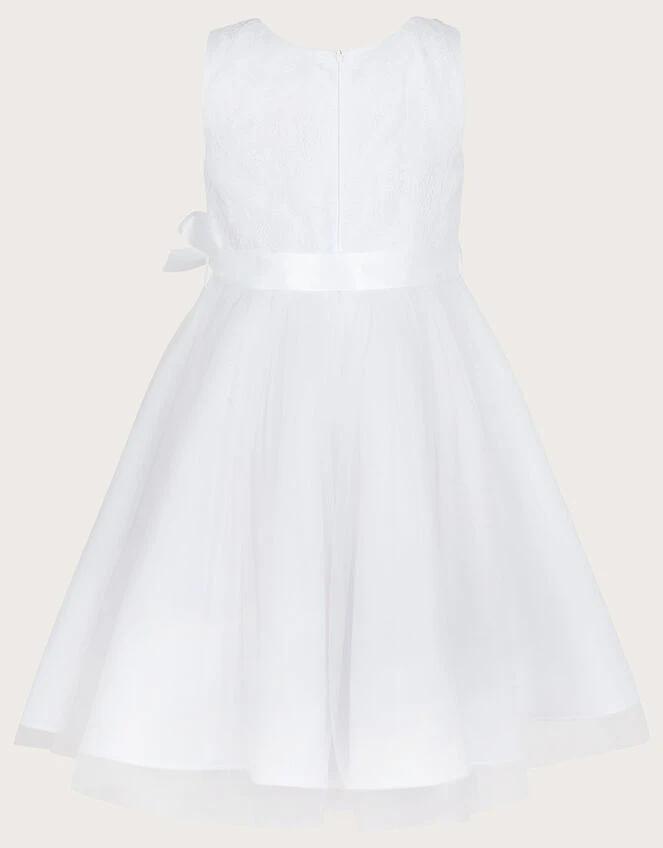 MONSOON Freya Scuba Lace Communion Dress White 4 MONSOON Freya Scuba Lace Communion Dress White - Image 2