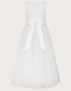 MONSOON Alice Lace Tulle Maxi Communion Dress White -Amour Fashion 02 51803328 3