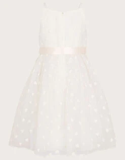 MONSOON Heart Print Puff Organza Dress Ivory -Amour Fashion 02 51803926 3