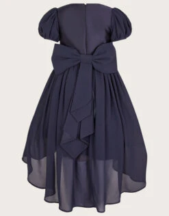 MONSOON Cherish High Low Bow Back Bridesmaids Dress Blue -Amour Fashion 02 51808006 3