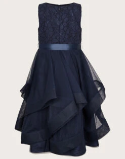 MONSOON Seville Ruffle Dress Blue -Amour Fashion 02 51810606 3