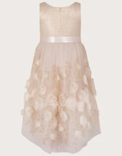 MONSOON Ella 3D Roses Dress Gold -Amour Fashion 02 51811632 3