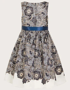 MONSOON Jasmine Jacquard Dress Blue -Amour Fashion 02 51812006 3