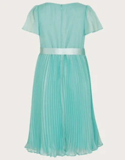MONSOON Angel Pleat Sequin Dress Teal -Amour Fashion 02 51815240 3