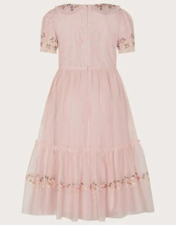 MONSOON Rose Embroidered Collar Tulle Dress Pink -Amour Fashion 02 51822812 3