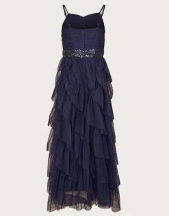 MONSOON Zenaya Ruffle Prom Dress Blue -Amour Fashion 02 51824106 3